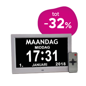 digitale kalenderklok met extra groot scherm