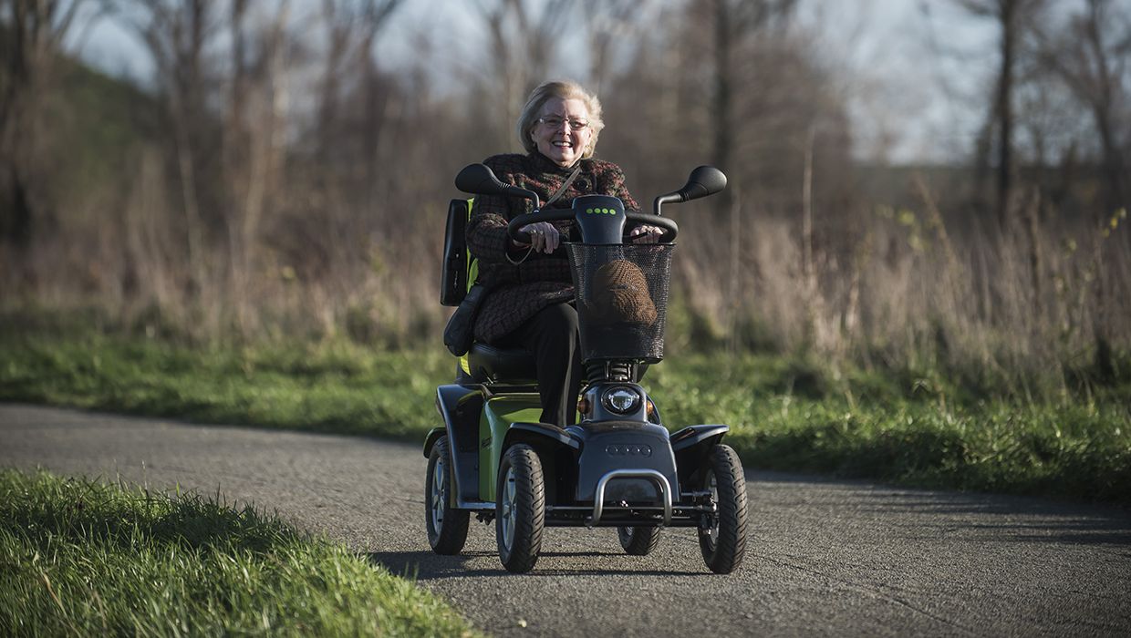 een nieuw leven voor Georgette dankzij de scooter